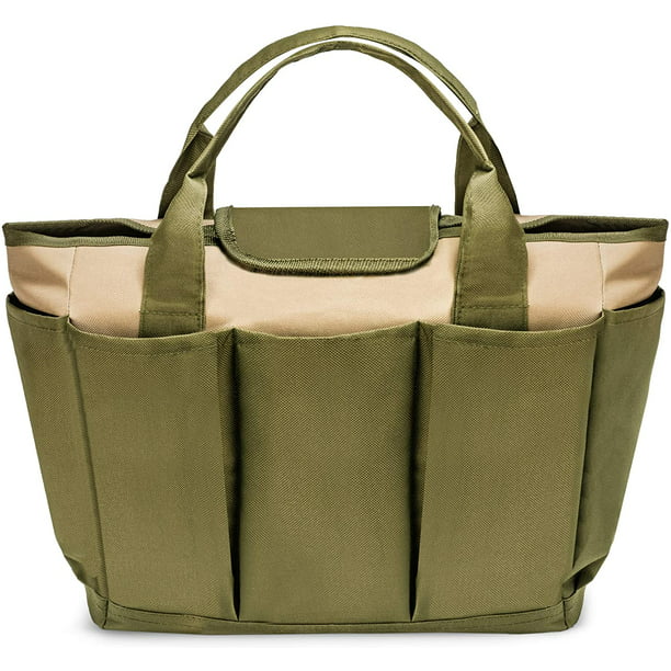 8 Pockets Gardening Tool Garden Tote Storage Bag Organizer Portable Handbag